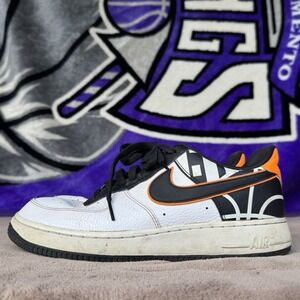 Size 8.5 - Nike Air Force 1‎ '07 LV8 White Black Orange Mens 823511-104